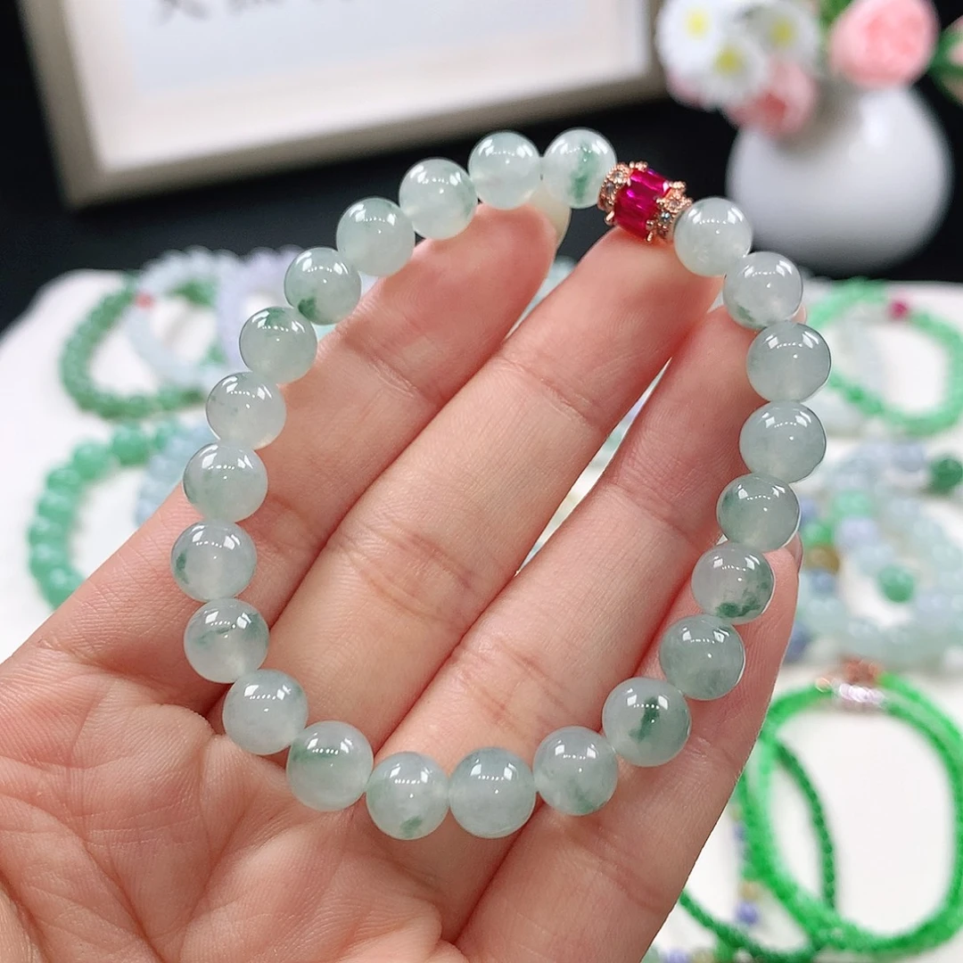 翡翠未镶嵌手链7.6mm