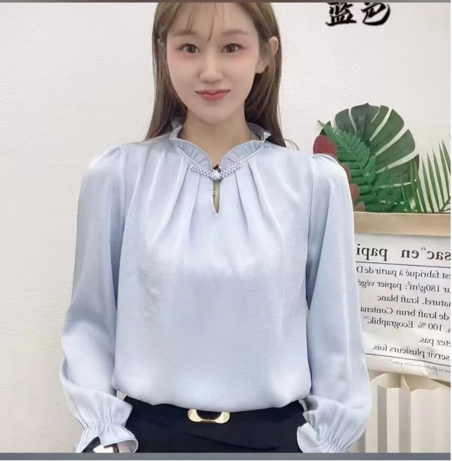 2025款高定版醋酸缎面小衫女