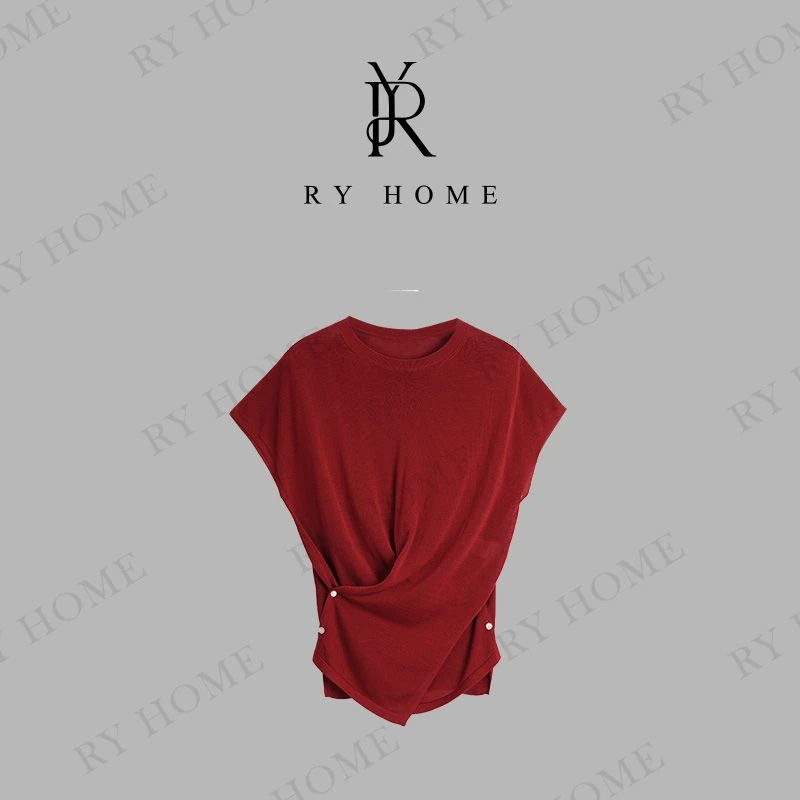 【容雨RYHOME】莱赛尔+桑蚕丝设计款冰凉套头T恤252T1989