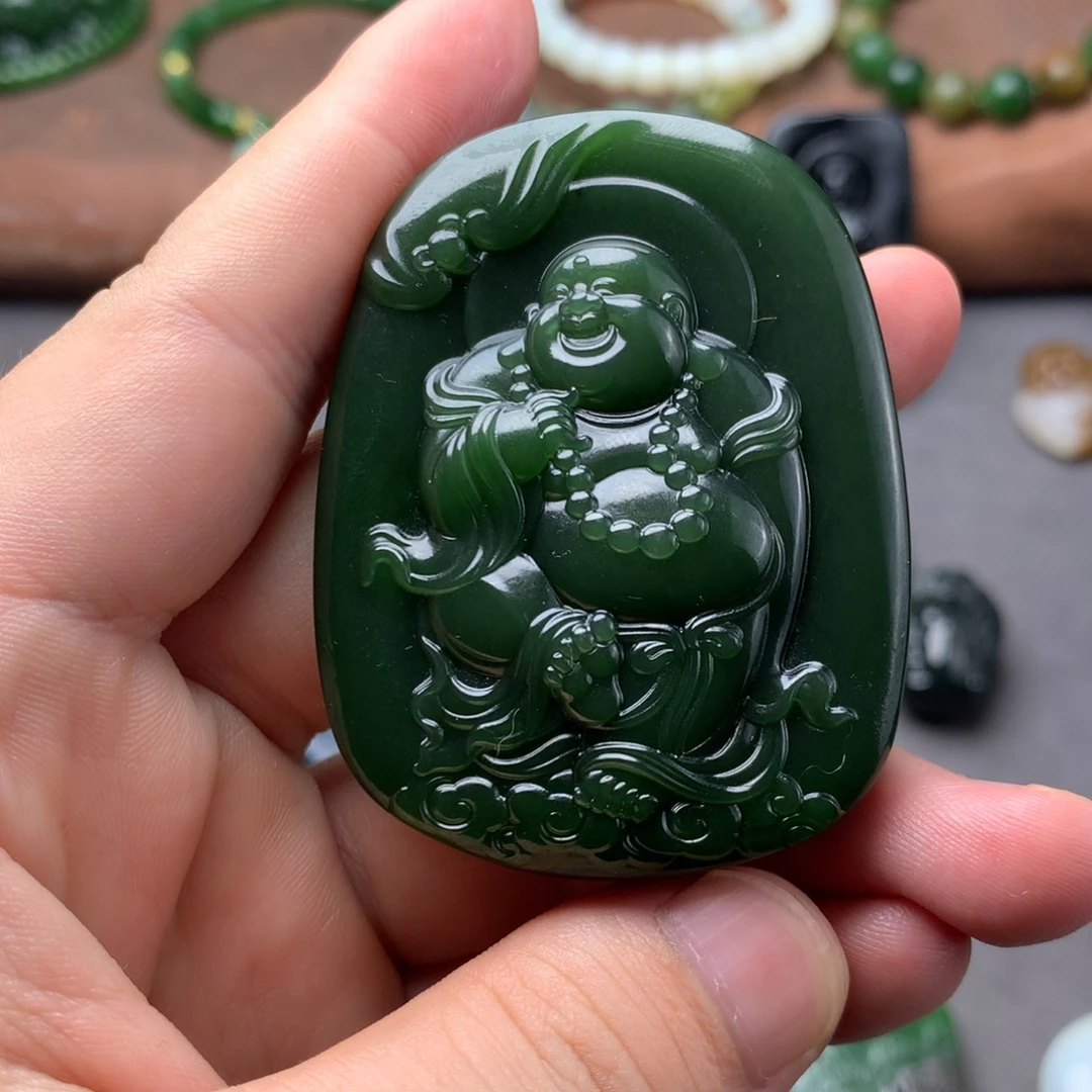 和田玉未镶嵌挂件