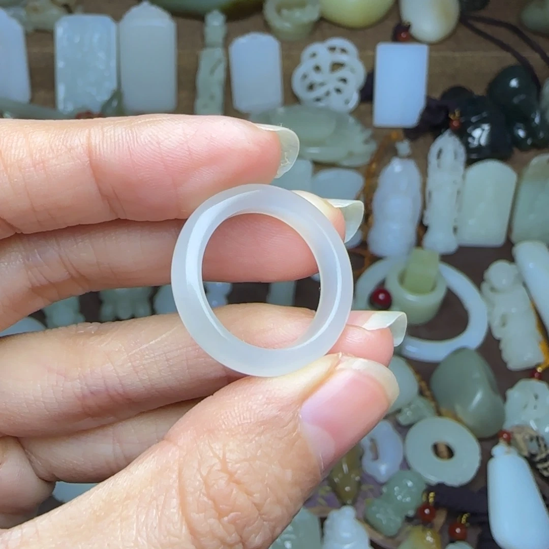 和田玉挂件未镶嵌戒圈18.5