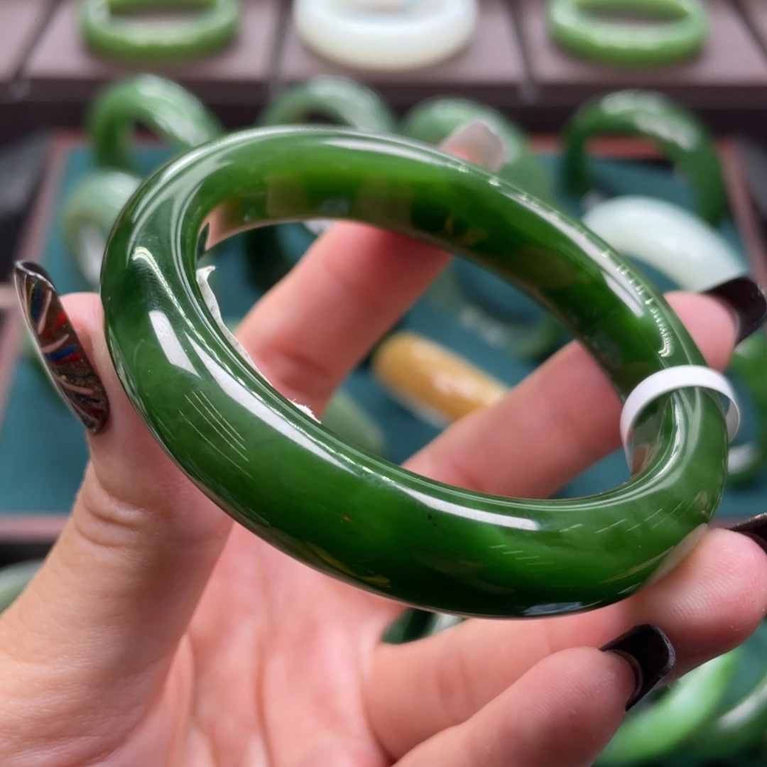 和田玉（碧玉）未镶嵌手镯5354