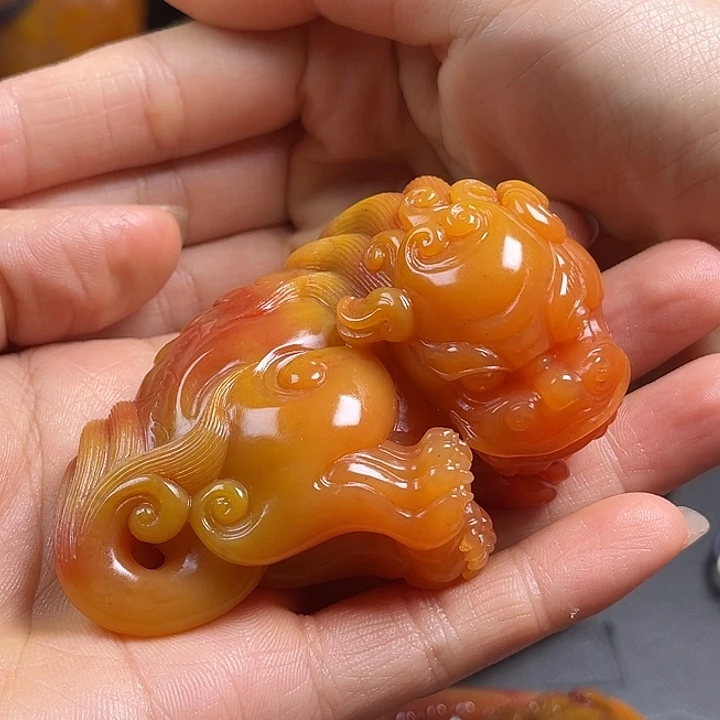 大***鱼寿山石精品印章章