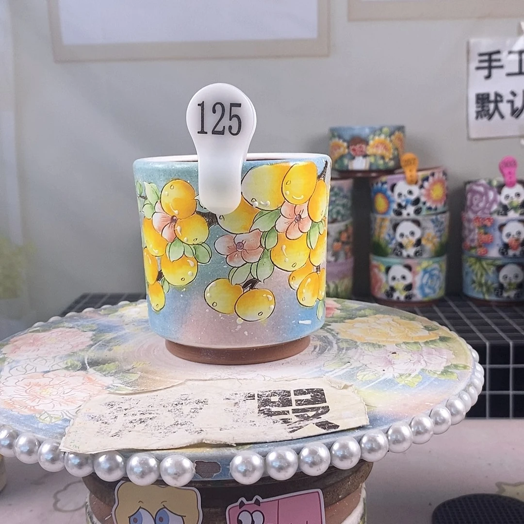 红泥花盆红陶手绘花盆