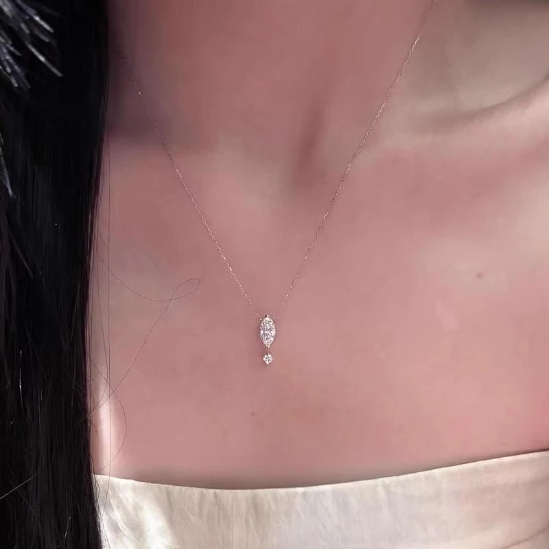 合金项链 "仙女泪" 水滴钻项链精致轻奢高级感小众设计简约锁骨链