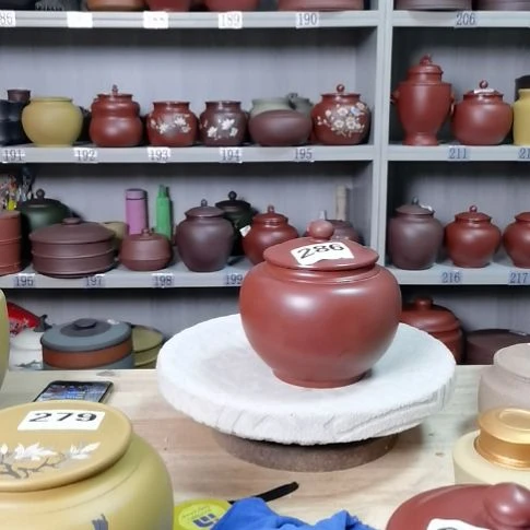 紫砂茶叶罐一斤装吸力罐全手工处理不退不换286