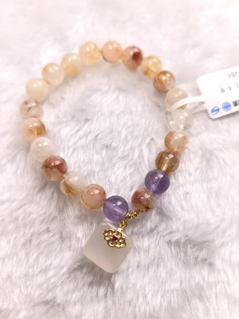 镰仓珠宝黄水晶手链577