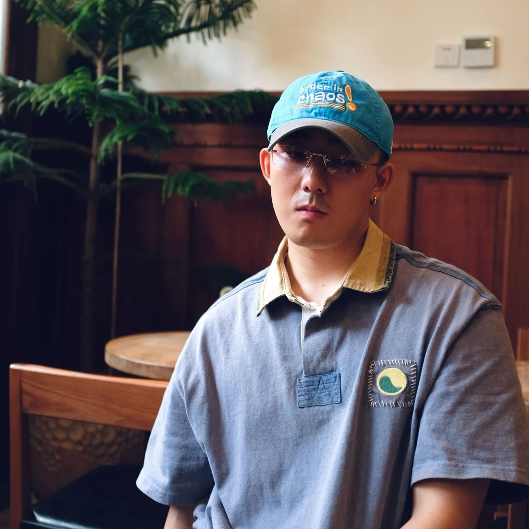 走刀口CHAO'S Design拓苍领POLO衫短袖复古拼接撞色藏青色宽松男