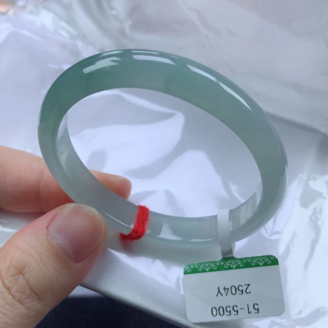翡翠手镯未镶嵌缅甸天然翡翠手镯51圈口贵妃