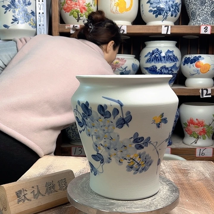 陶小脚兰兰紫藤款新款请陶瓷陶瓷