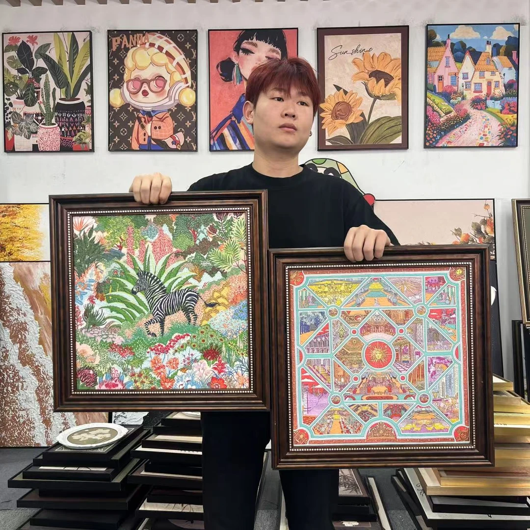 现代法式轻奢骏马客厅装饰画卧室床头壁画草原高级感挂画502