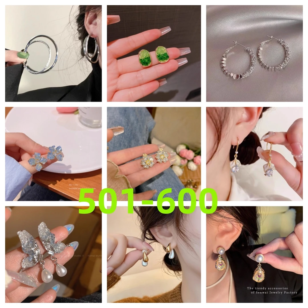 铜合金耳饰 501-699 女士时尚淑女少女喜欢青春耳环百搭复古