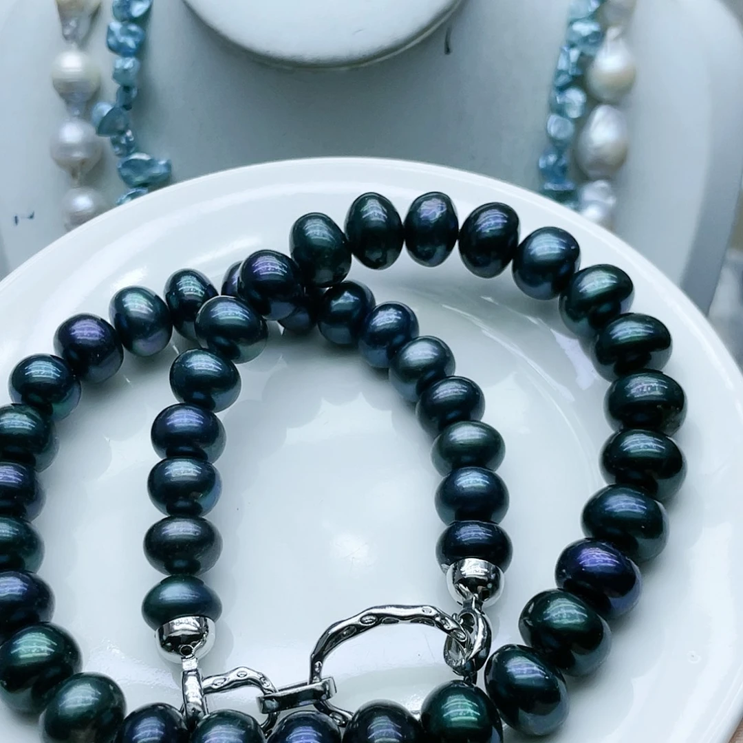 淡水珍珠颈饰钛钢