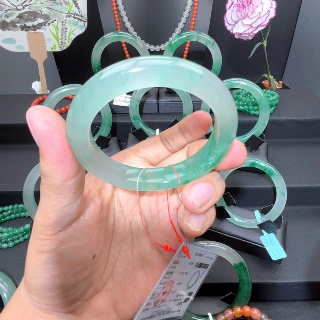 合金手镯石英质玉（非洲翠）