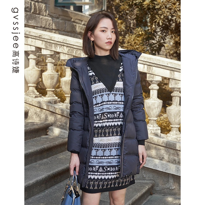 高诗婕冬季中长款通勤优雅精致中毛织204123362-40