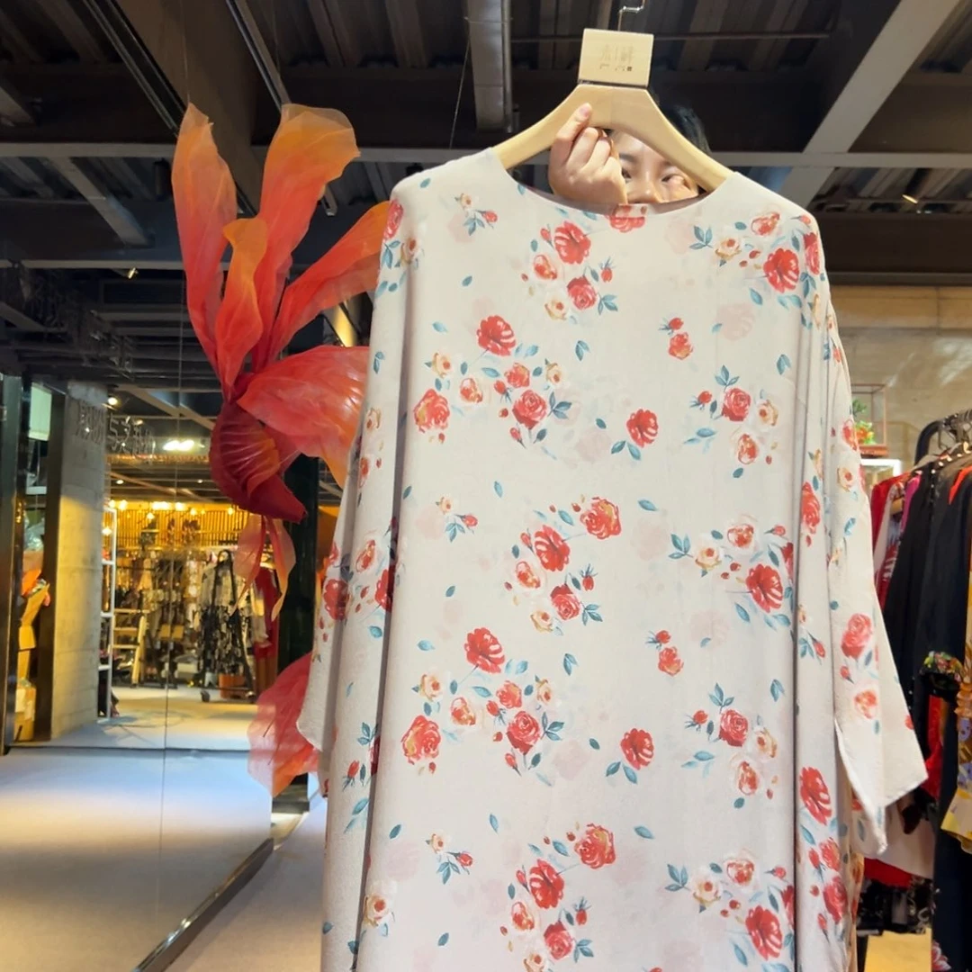 不规则裙小花袍子裙