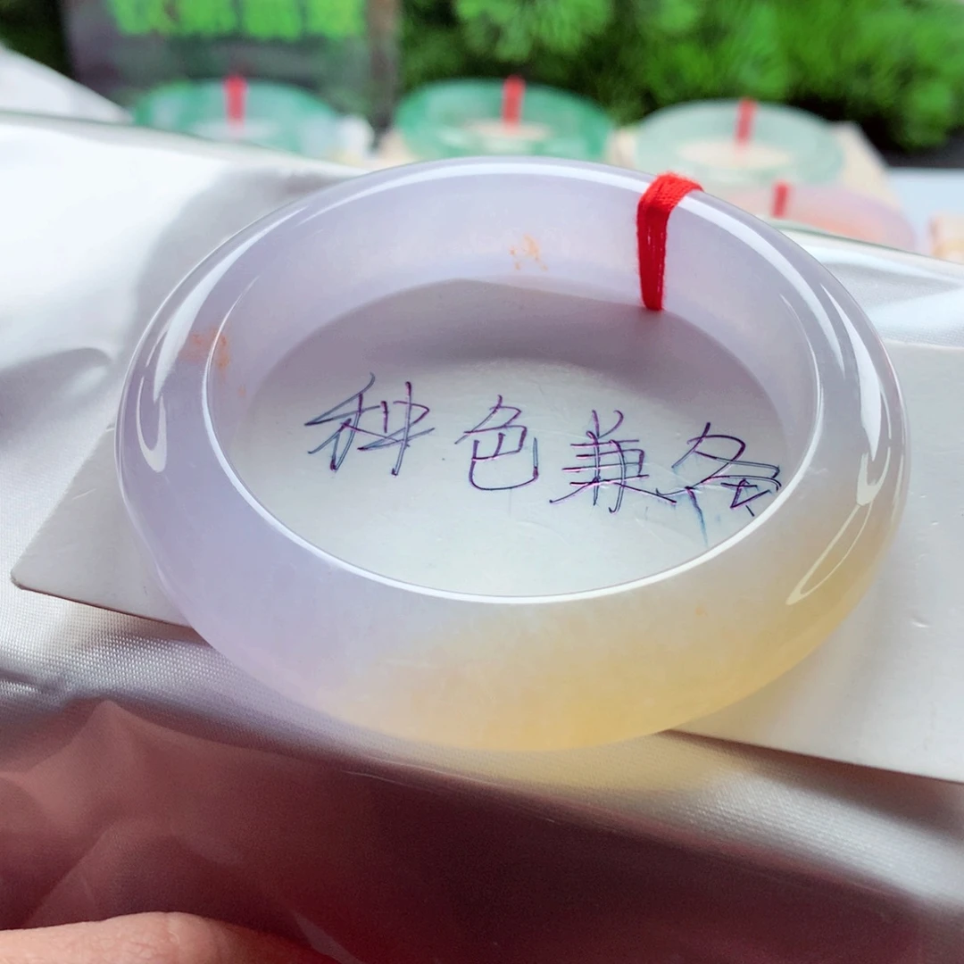 翡翠未镶嵌手镯54.5 特色双彩仙女镯 同价位战斗机 灵