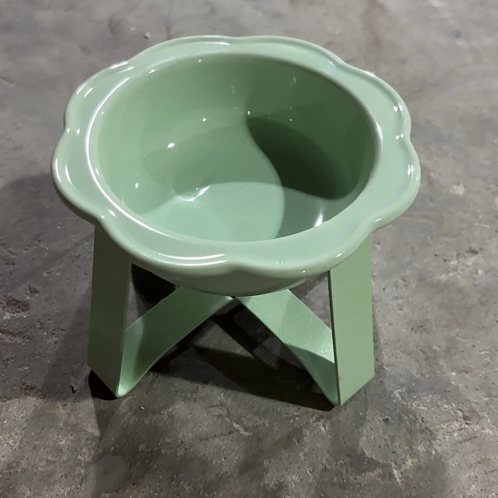 瓷片陶瓷绿色一套微瑕