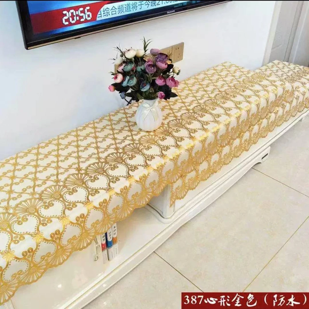 定制电视柜桌布防水防烫防滑酒柜简欧长条柜防尘床头柜盖布高颜值