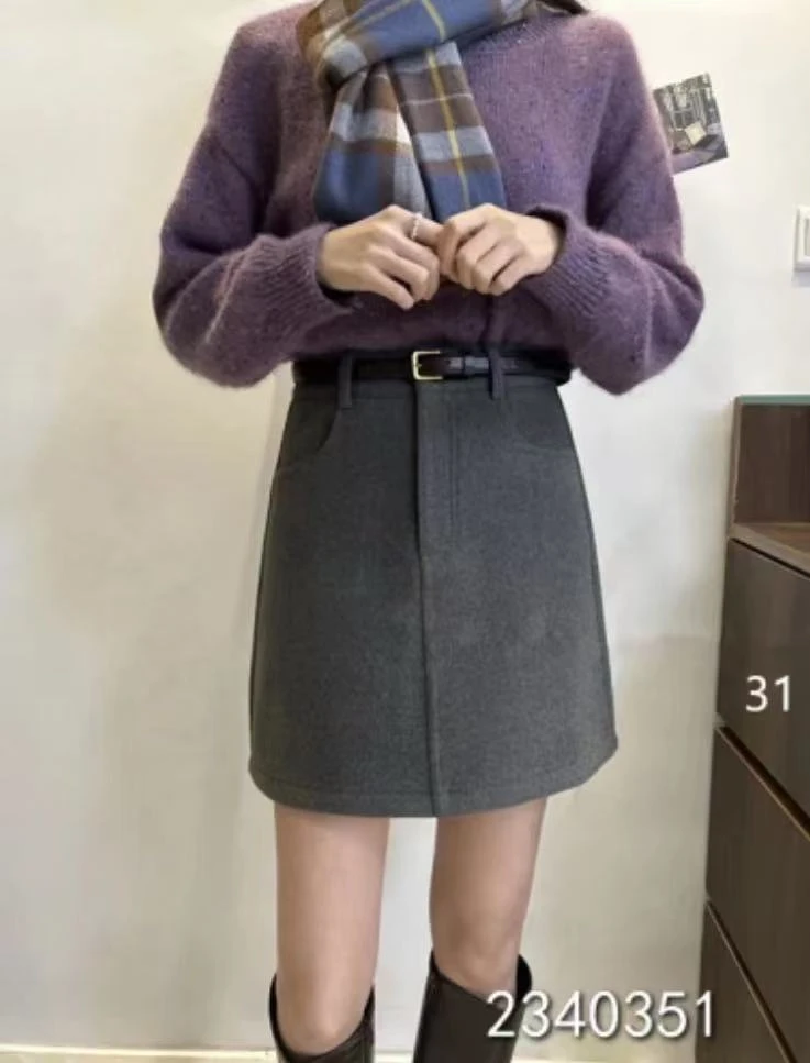 阿妳XiaoNi———（冬款呢子半身裙2340351）