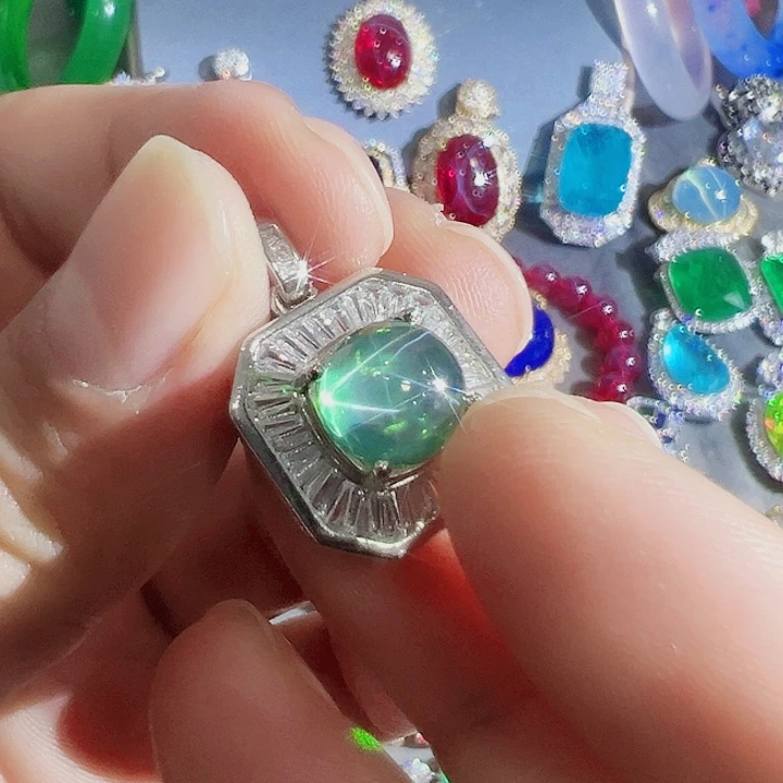 非金属红色蓝色满钻镶嵌