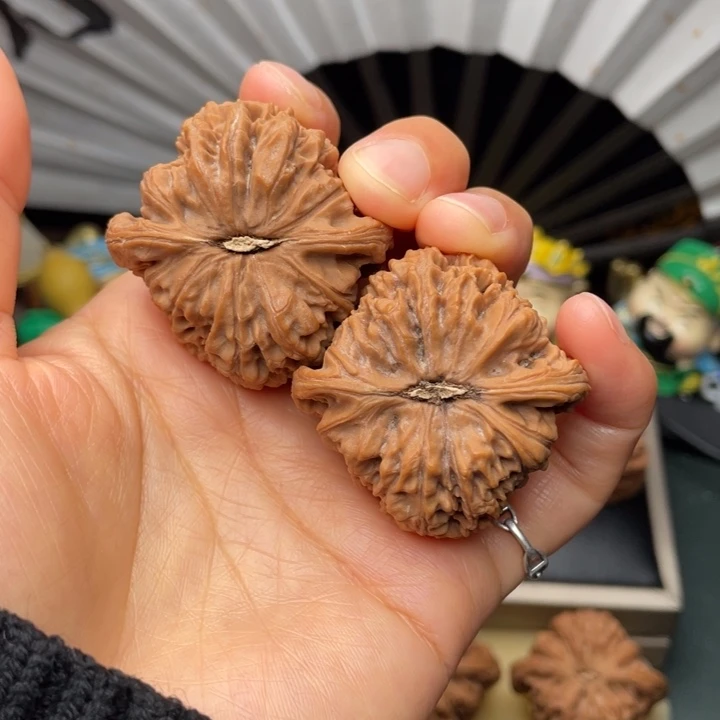 吊坠文玩核桃414138尺三角麻团复刻底