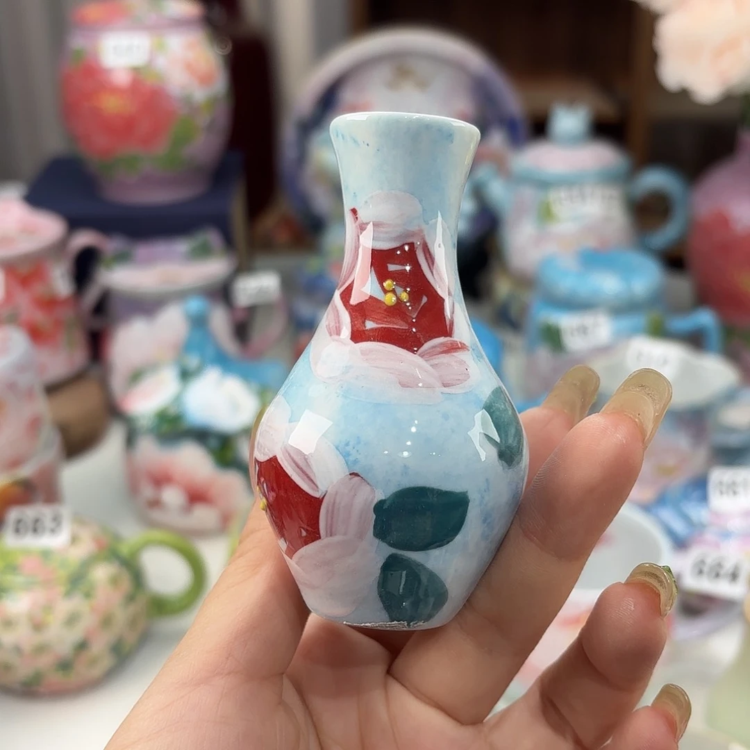 景德镇手绘高温釉下彩陶瓷茶具