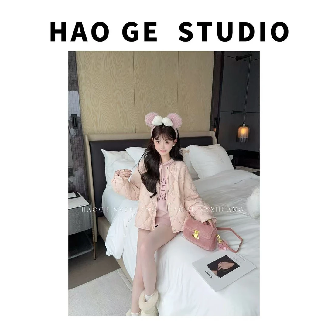 浩哥严选●温暖菱格HGQ5YRF3194A羽绒服预时尚甜美秋冬款气质简版