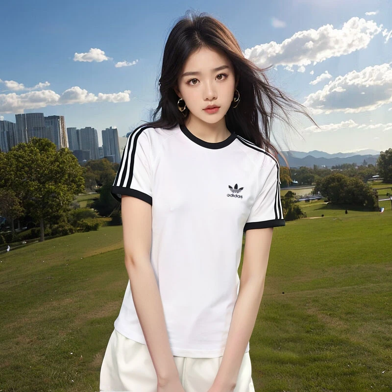 阿迪达斯三叶草2025夏新款男女同款纯短袖T恤三条纹潮流百搭