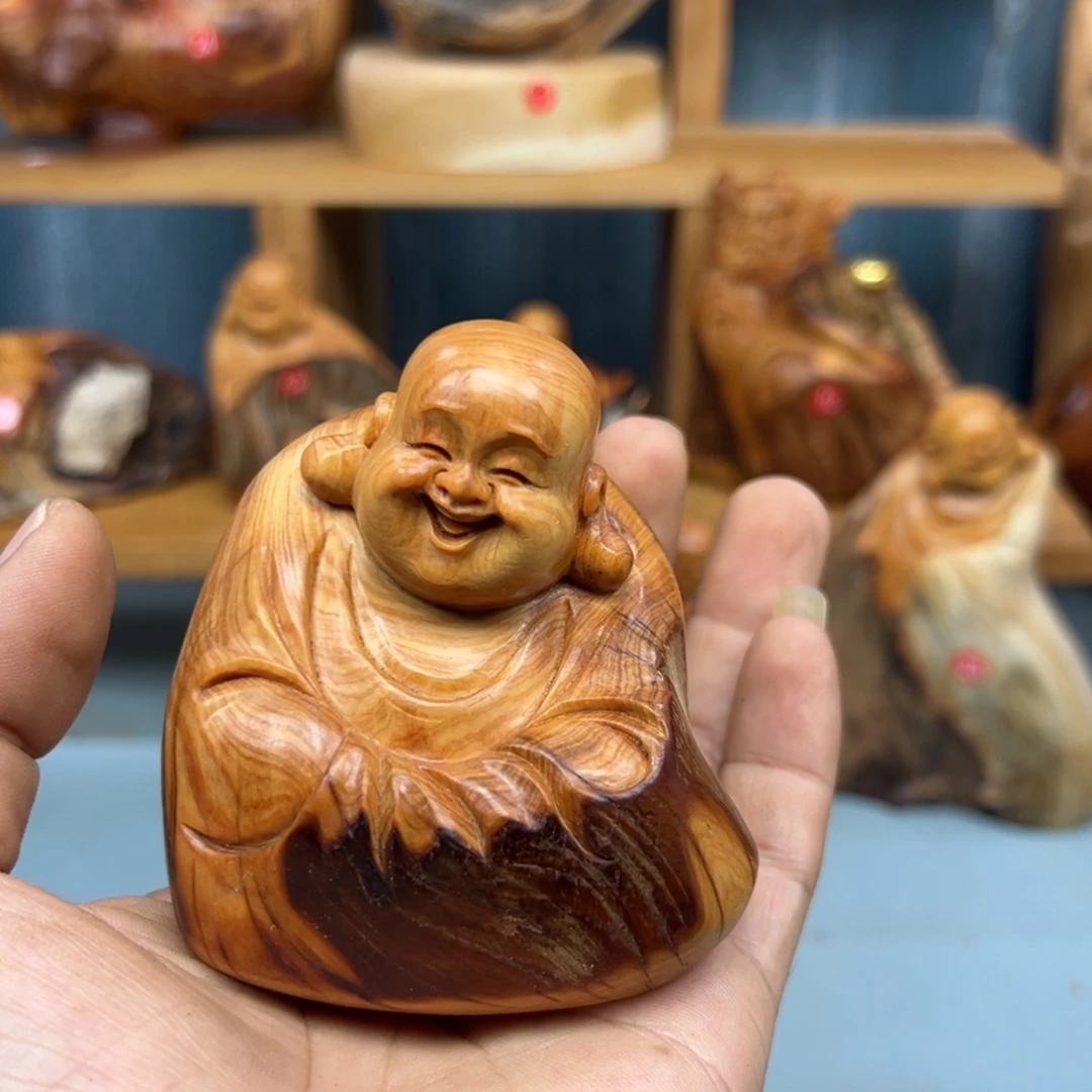 周***木崖柏木摆件手把件