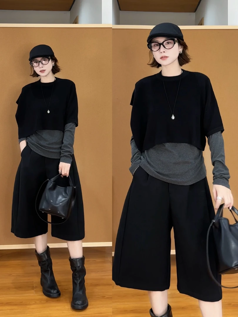 YYOUHAN 小众设计简约纯色休闲百搭女士披肩 2408B3822