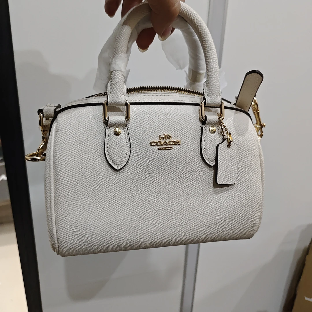95新 COACH/蔻驰 Rowan 18 拉链开合单肩斜挎包D458072-Z