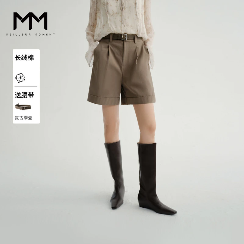 【送腰带】MM麦檬短裤松弛商场同款25夏季新款显瘦休闲裤5G4150871