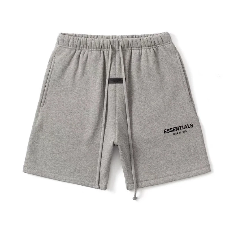 ESS春夏FOG22款小标logo植绒印胶短裤重磅宽松男女同款