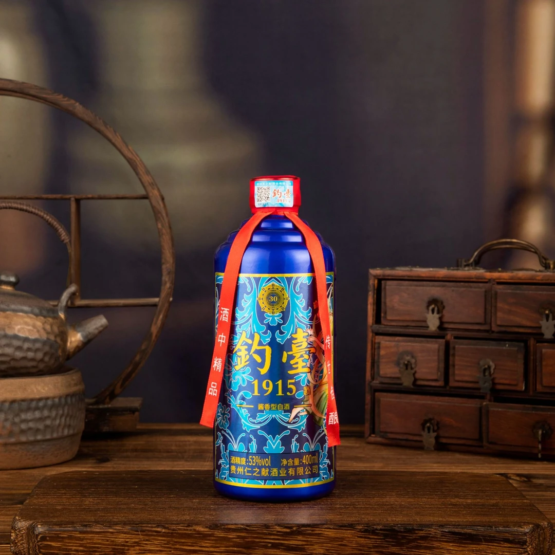 徽曹福钓臺1915酱香型纯粮白酒53度400,ml