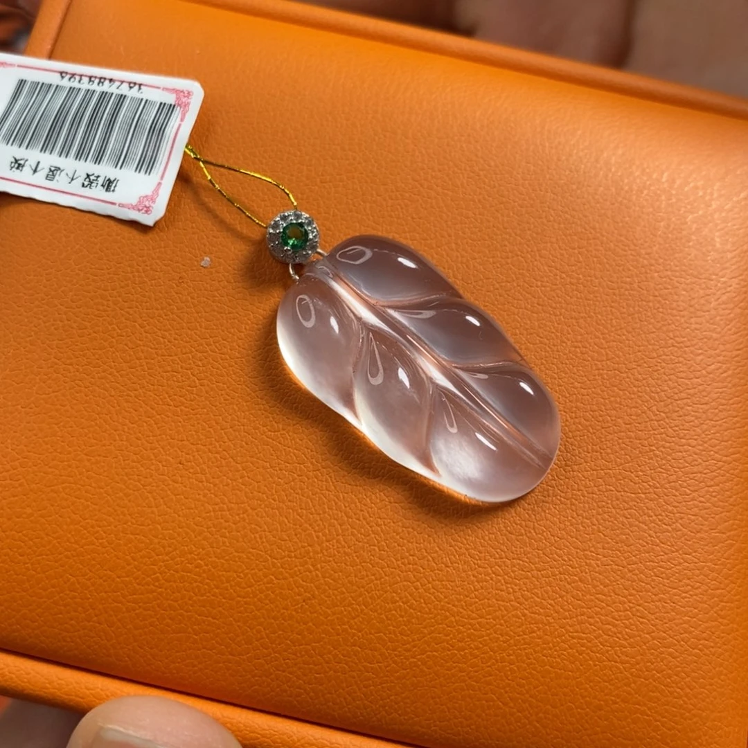 石英质玉叶子银S925镶嵌
