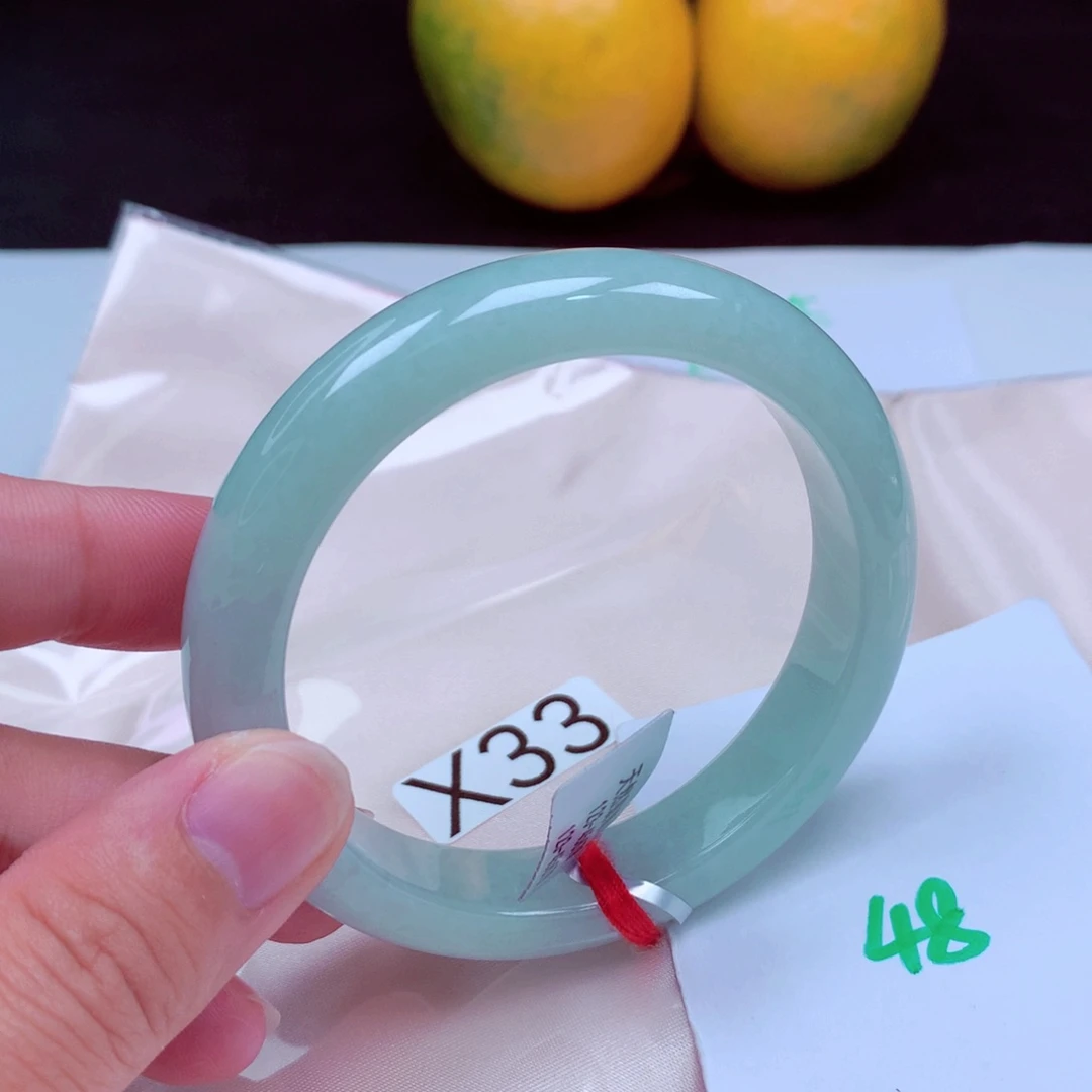 未镶嵌手镯翡翠缅甸天然A货翡翠手镯57.4