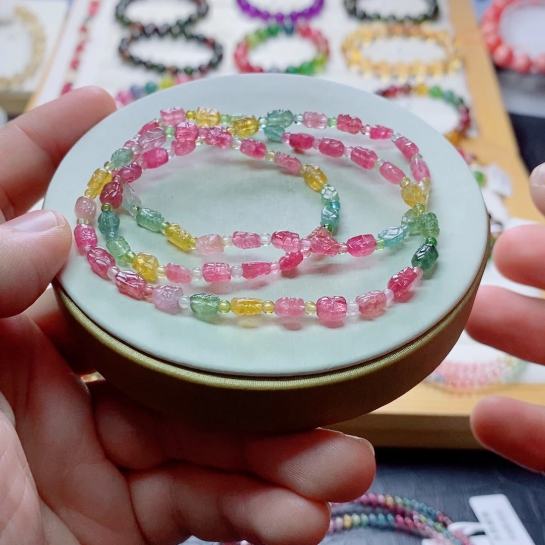 碧玺未镶嵌碧玺手链