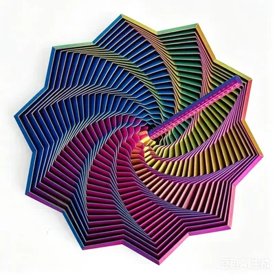 3D打印萝卜塔视错觉螺旋多边形解压折叠益智儿童玩具