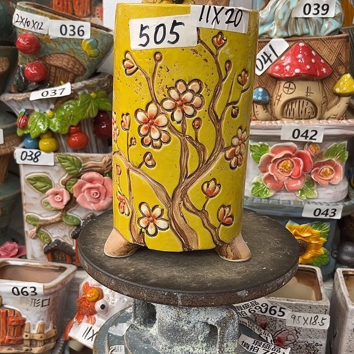 粗陶材质多肉花盆