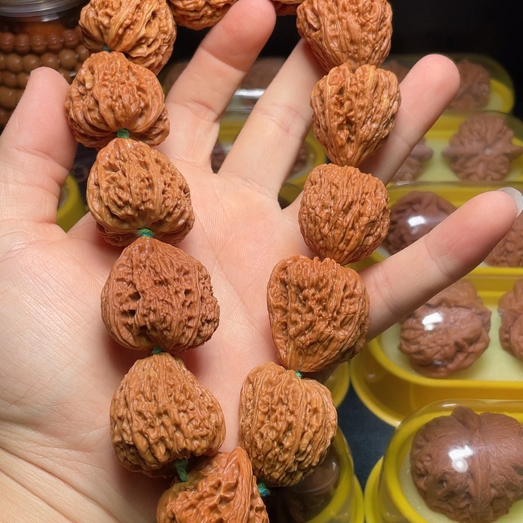 吊坠文玩核桃南疆一根筋手持30-35尺带黄