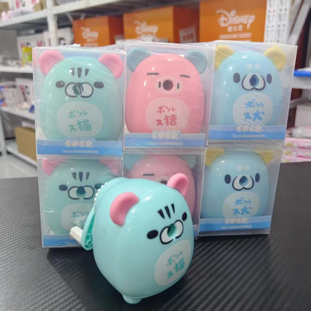 【颜色随机】卡通儿童削笔刀卷笔器全自动进铅笔削笔器手摇式转笔刀