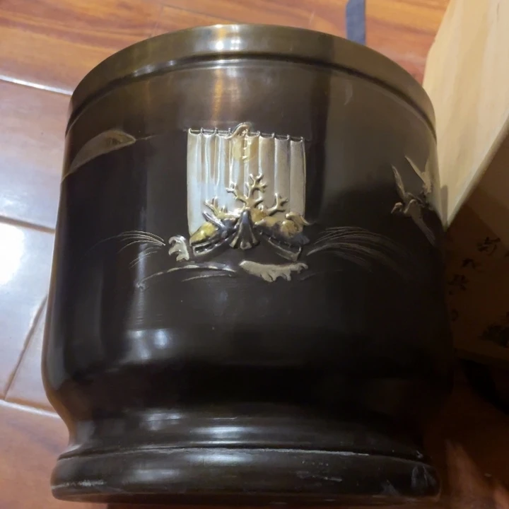 合金火钵一只中古