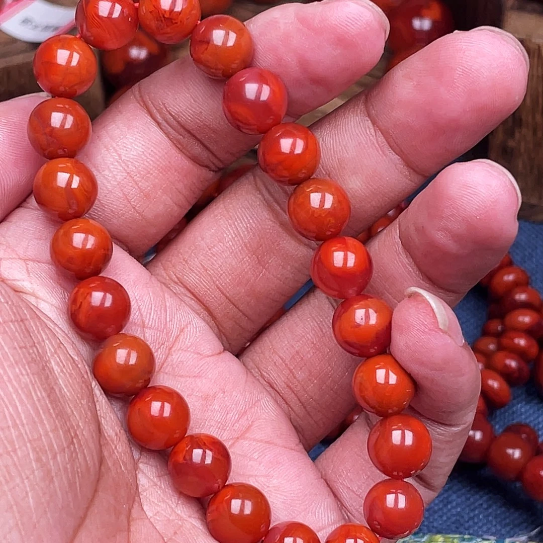 南红玛瑙未镶嵌手链南红瓦西卡9