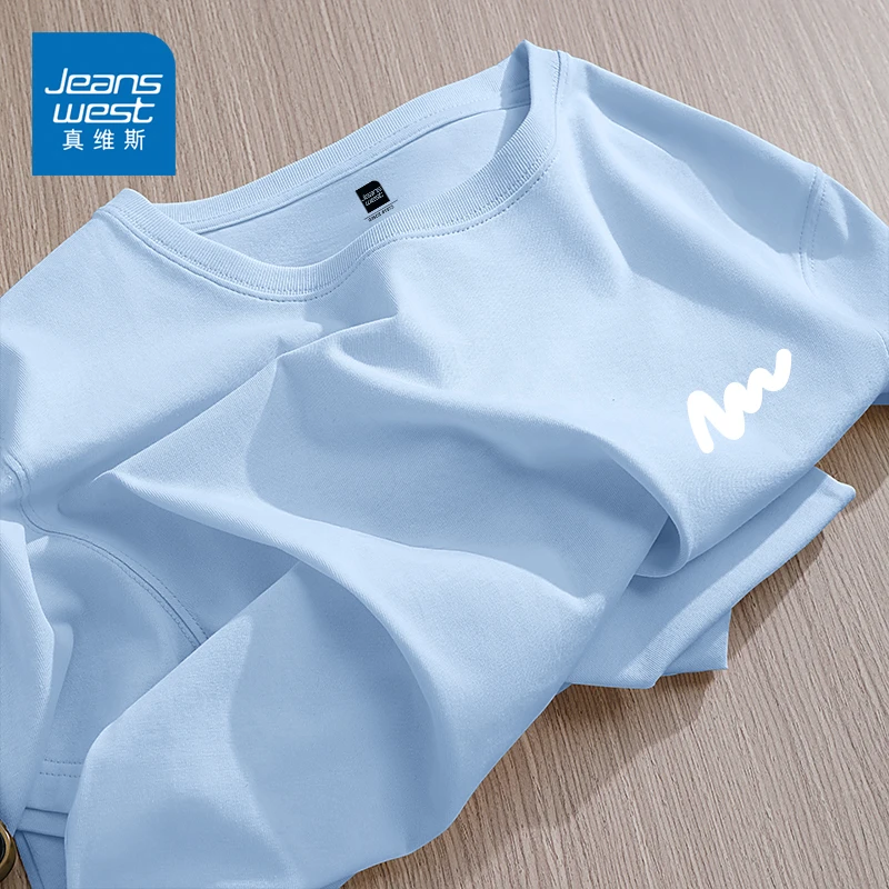 真维斯纯棉短袖t恤男士2025夏季新款休闲男款宽松大码半袖上衣服A