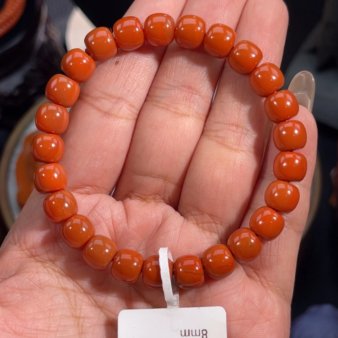 南红玛瑙未镶嵌滴水洞老型8mm