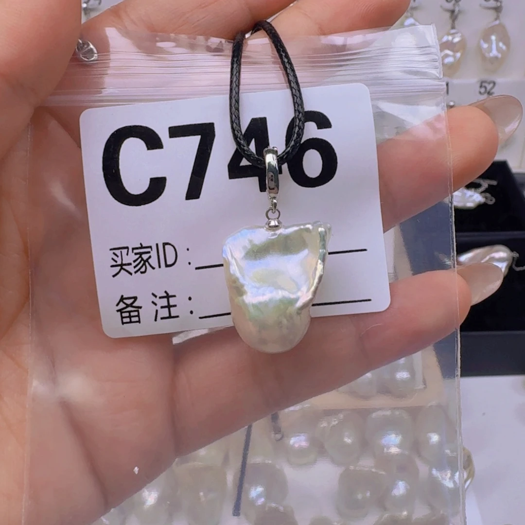 淡水珍珠银S925镶嵌颈饰