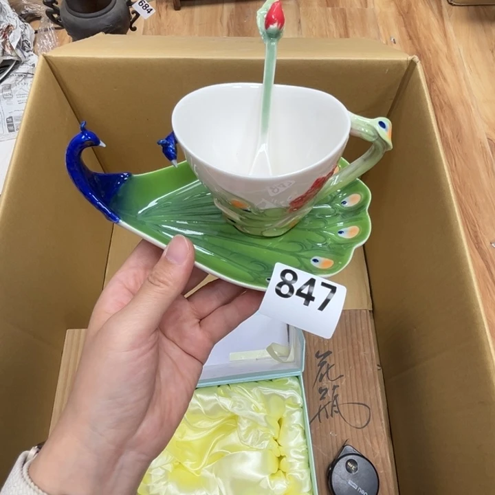 瓷片呀工艺品摆件瓷器摆件正能量