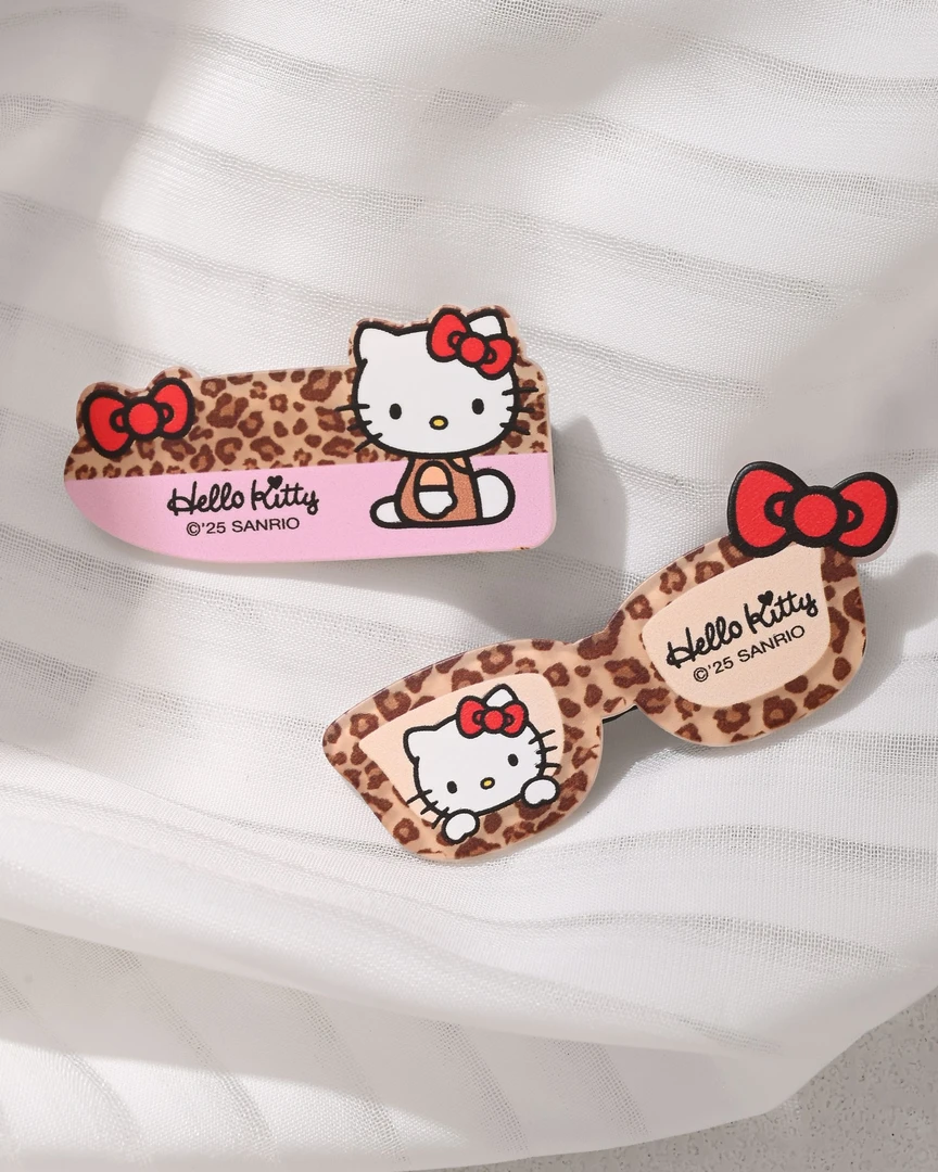 正版KT猫凯蒂猫边夹鸭嘴夹可爱风休闲风女发夹超萌刘海夹网红