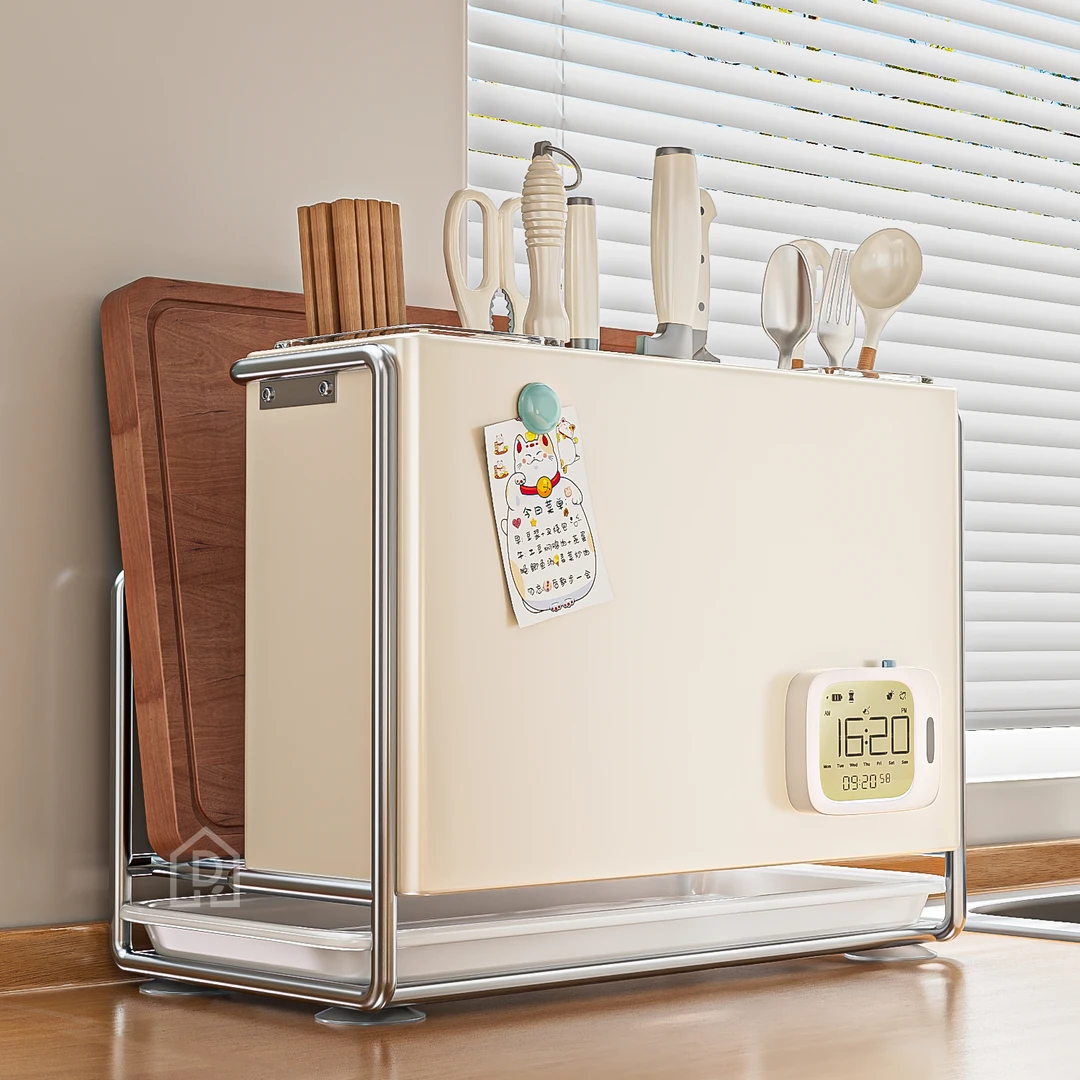 新款厨房刀架置物架壁挂多功能家用筷子笼菜刀菜板一体刀具收纳架